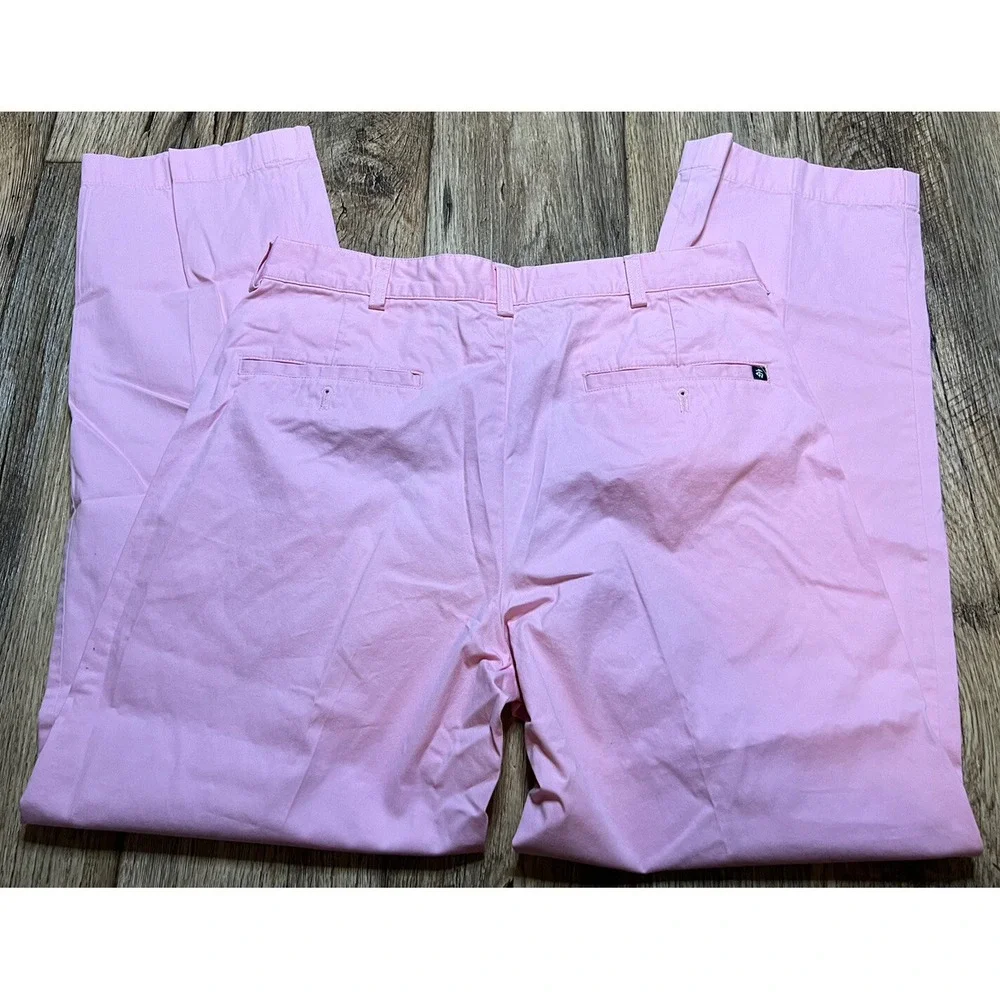 Brooks Brothers Pink Chino Khaki Pants Tag 32/30 Measure 33/30 Exc Condition - Picture 2 of 2